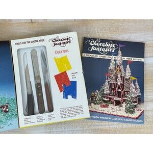 Chocolate Fantasies- A Chocolate Lover's Fun Kit- Book &Tools 1985 Original Box